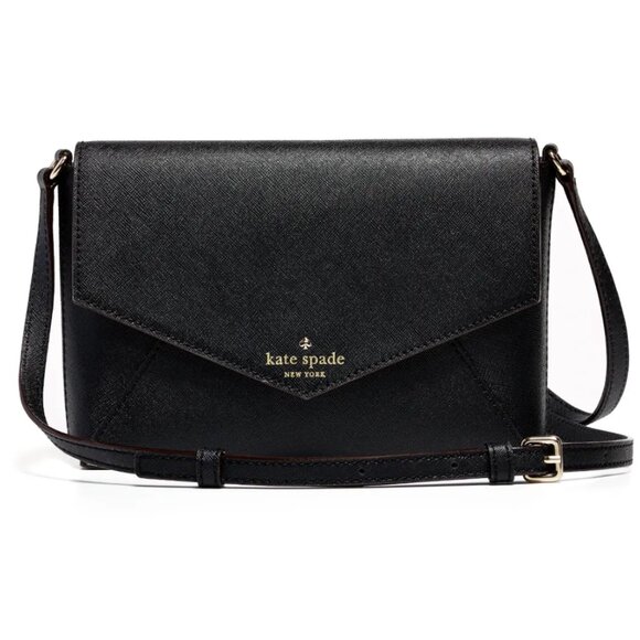 Kate Spade Black Leather Cedar Street Crossbody Bag 5''L x 7''W - Picture 1 of 13